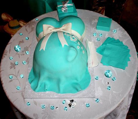 tiffany blue baby shower cake