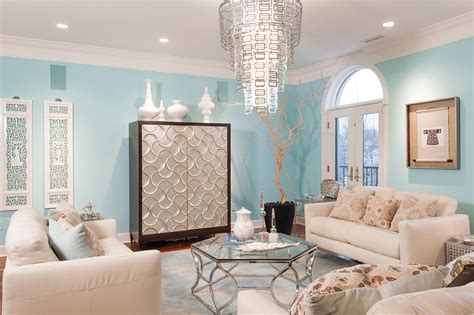 tiffany blue living room