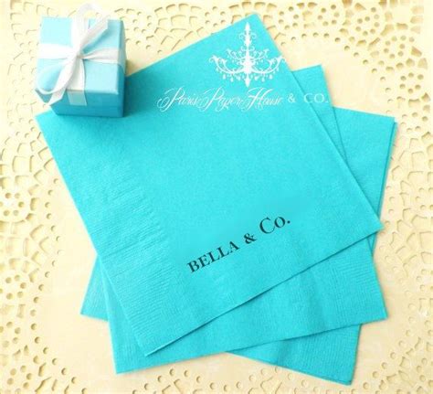 tiffany blue personalized napkins