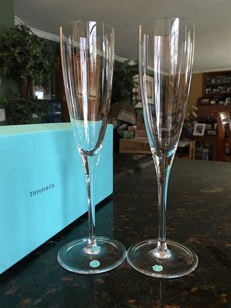 tiffany champagne flutes set