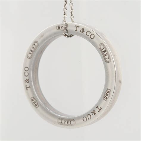 tiffany circle necklace sterling silver