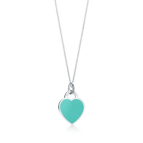 tiffany co blue heart necklace