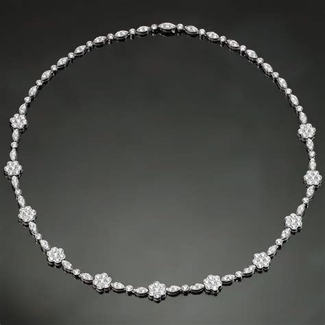 tiffany diamond flower necklace