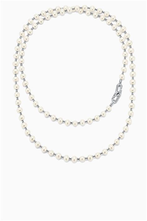 tiffany pearl wrap necklace