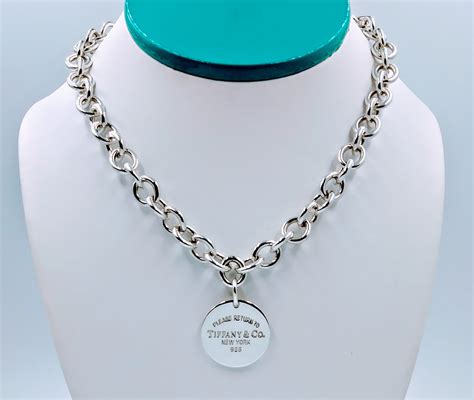 tiffany silver necklace sale