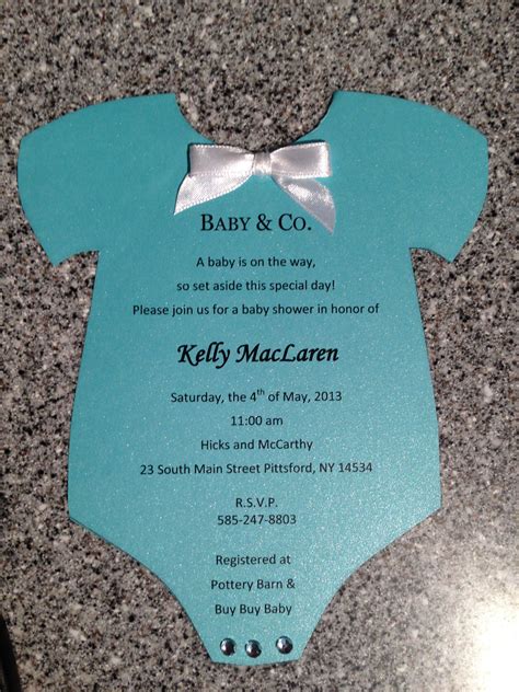 tiffany themed baby shower invitations