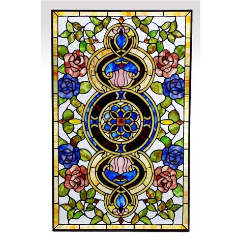 Corrista Tiffany style Stained Glass Window Panel 219669