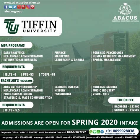 tiffin university application status