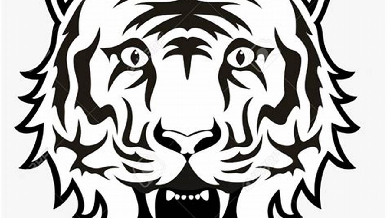 Discover the Hidden Treasures of Tiger Face Clip Art in Black and White