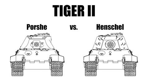 tiger 2 porsche turret vs henschel