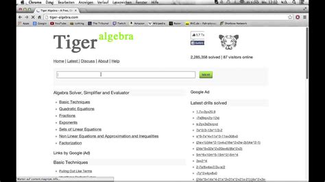 tiger algebra notation calculator