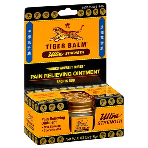 tiger balm sport rub pain relieving ointment