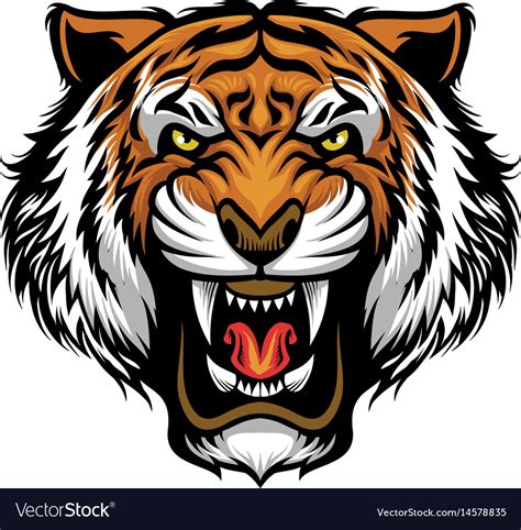 tiger face vector png