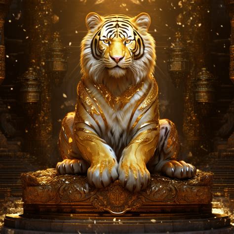 Tiger Gold Statue