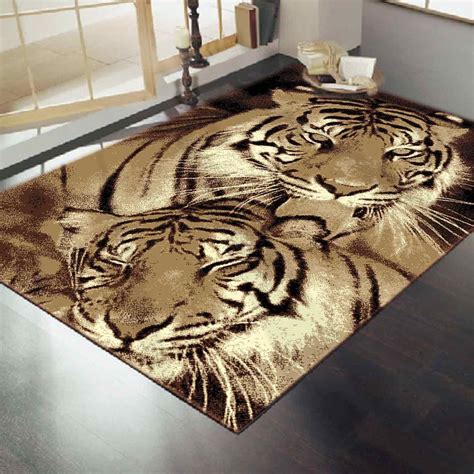 tiger print runner rug