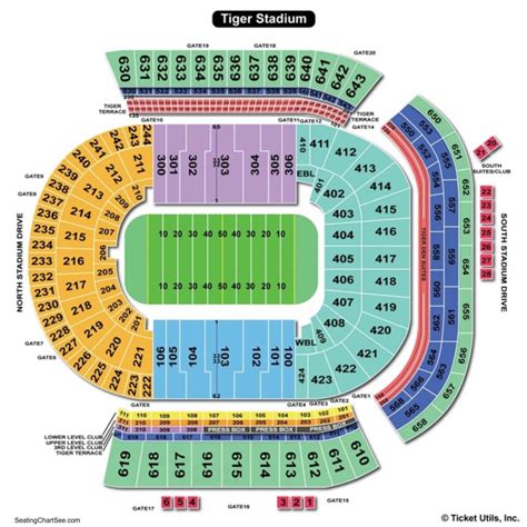 tiger stadium ticket map