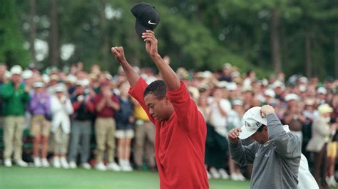 tiger woods age first masters win