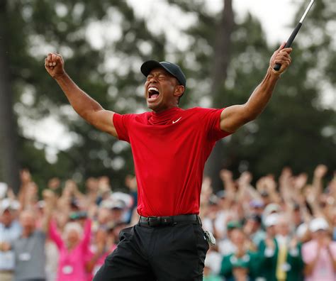 tiger woods at masters win