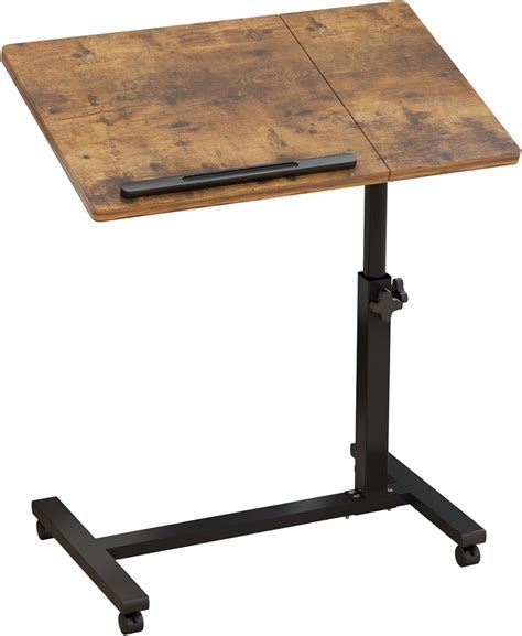 Tigerdad Overbed Table With Wheels Adjustable