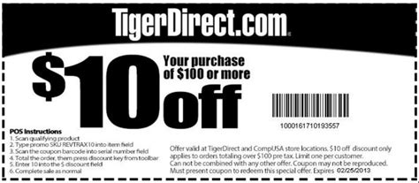tigerdirect coupon code 10 off