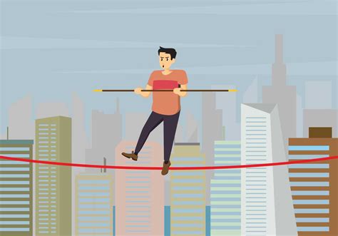 Tightrope Walker Illustration