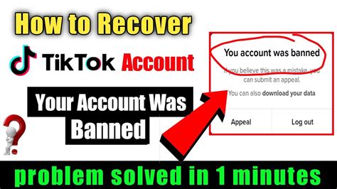 tik tok banned account