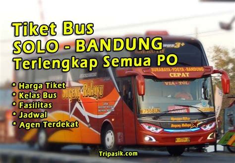 Harga Tiket Solo Bandung