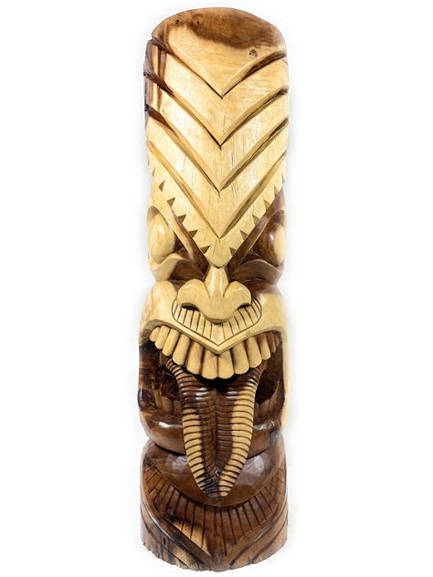 Tribal Tiki Tongue Wooden Mask Package Deal Set of 3 Patio