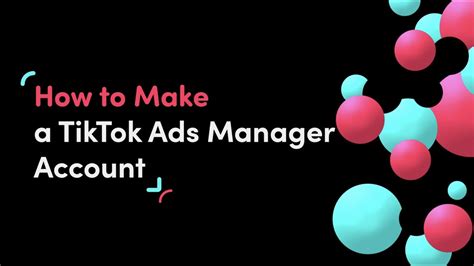tiktok ads manager account setup