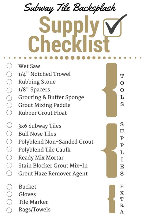 +24 Tile Backsplash Checklist References