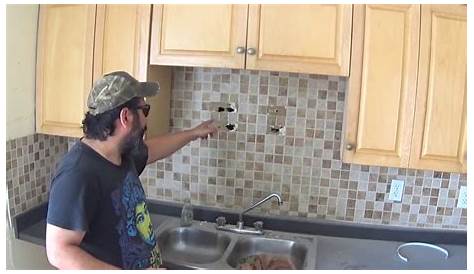 Before and after replacing the tile, appliances, and countertops can