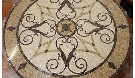 Floor marble medallion star noce tile mosaic 24 compass rose Medallion