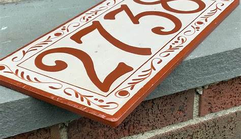 Tile House Numbers With Frame