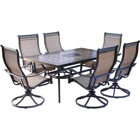 Tile Top Patio Table With 6 Chairs Patio Furniture