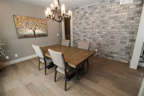 Tile Accent Wall Dining Room