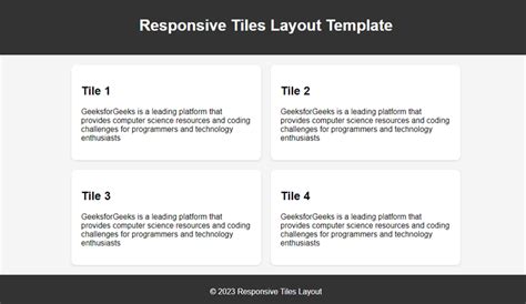Tile Layout Html