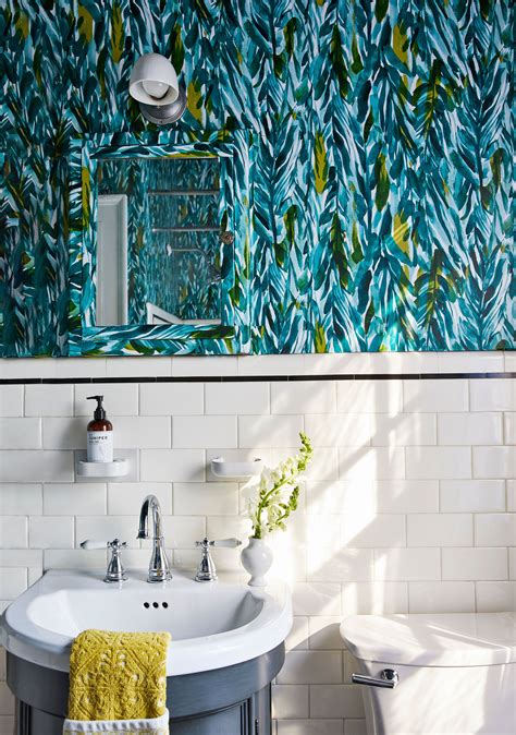 Tile Looking Wallpaper For Bathroom