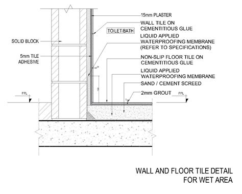 Tile Section Drawing