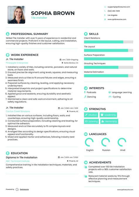 Tile Worker Job Description