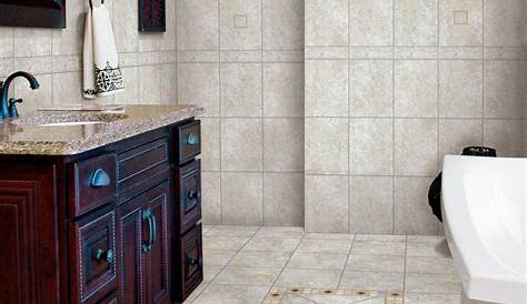 Bathroom floor decor with artistic geometric tile mosaics ANT TILE