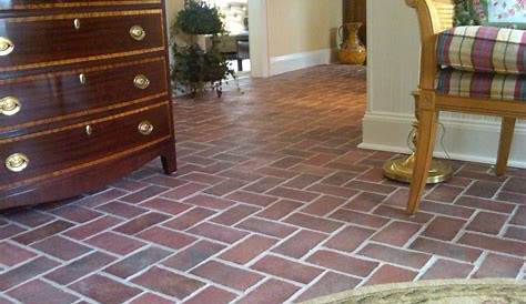 Brick tile laundry room floor, Wright's Ferry tiles, in a custom color