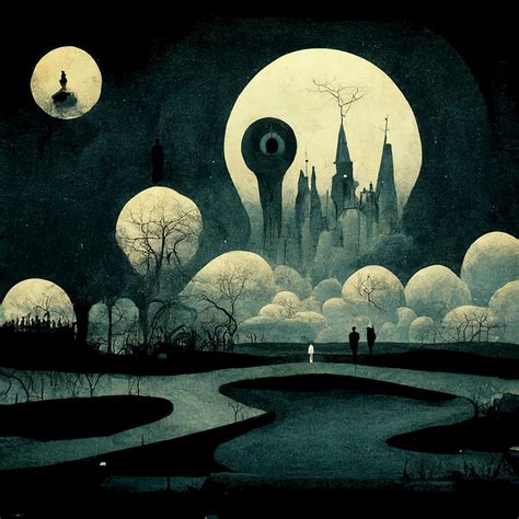 tim burton style painting