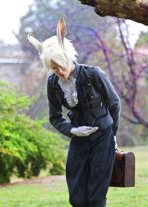tim burton white rabbit costume