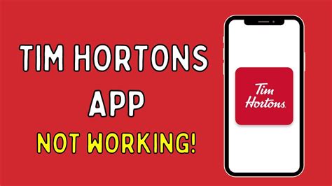tim hortons app not working