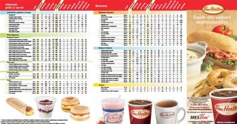 tim hortons calories menu