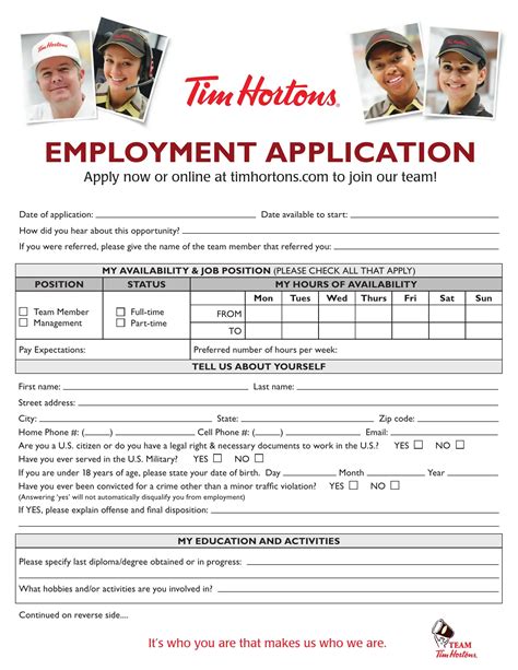 Tim Hortons Jamestown Ny Application
