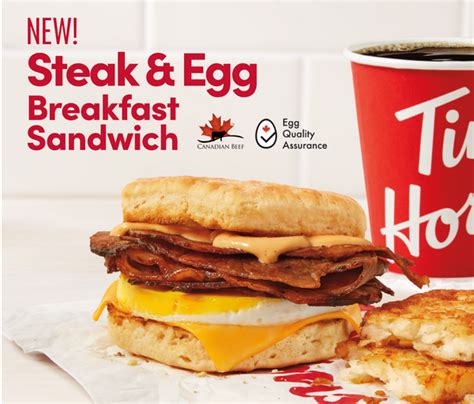tim hortons steak and egg breakfast sandwich