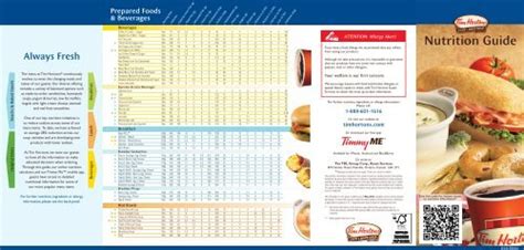 tim hortons us nutrition