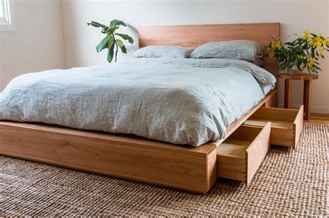 Timber Bed Frame Storage
