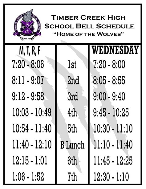 Timber Point Elementary Bell Schedule
